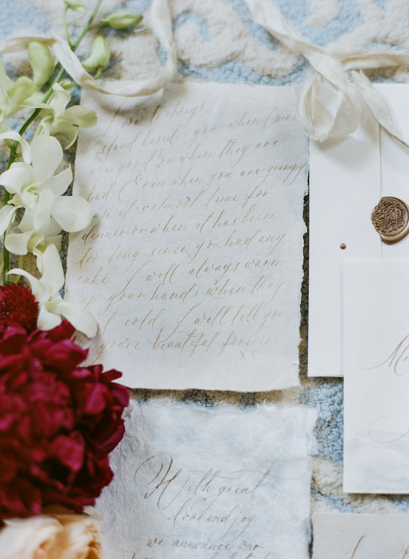 calligraphy vows